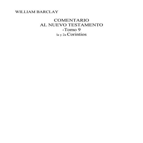 William barclay   09 comentario biblico 1a y 2a corintios