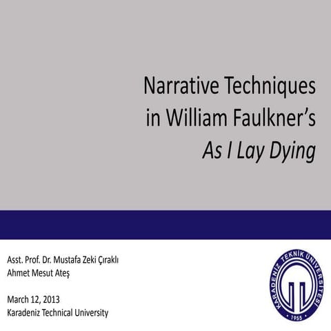 William Faulkner's As I Lay Dying