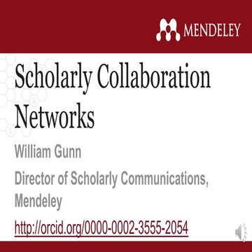NFAIS webinar scholarly collaboration networks