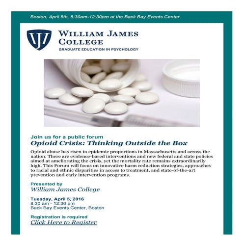 Opioid Crisis: Thinking Outside the Box