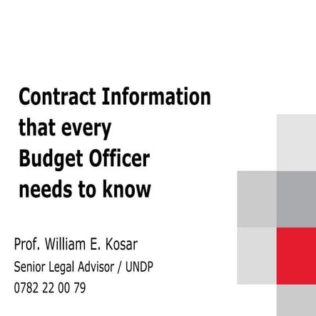William Kosar What Every Budget Officer Should Know_Rwanda