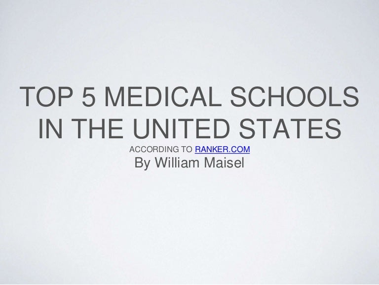 Top 5 Medical Schools in the United States
