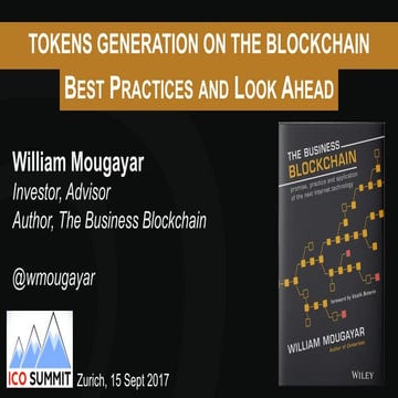 William Mougayar's Keynote at the ICO Summit, Zurich 15 Sept 2017
