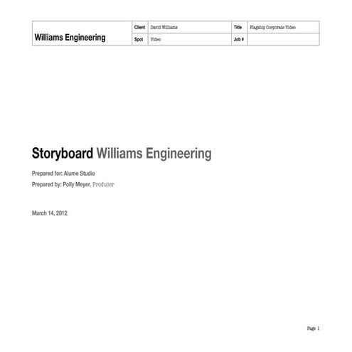 Corporate Video Storyboard