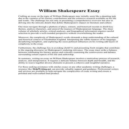 William Shakespeare Essay.pdf