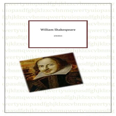 William shakespeare was an english poet and playwright