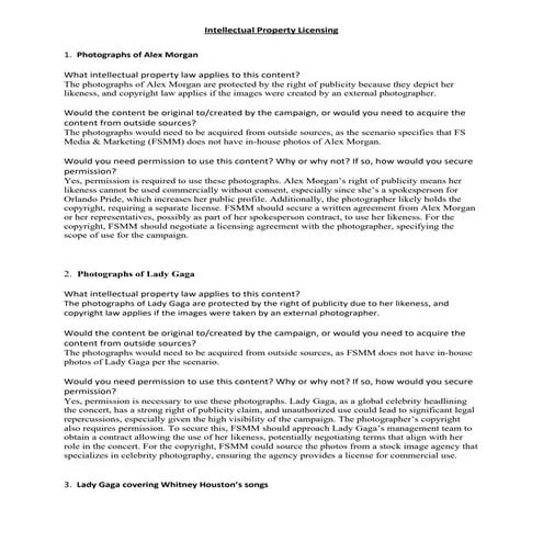 Intellectual Property Licensing Examples | PDF
