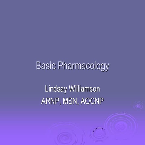 Basic Pharmacology