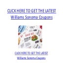 Williams Sonoma Coupons - Printable Williams Sonoma Coupons