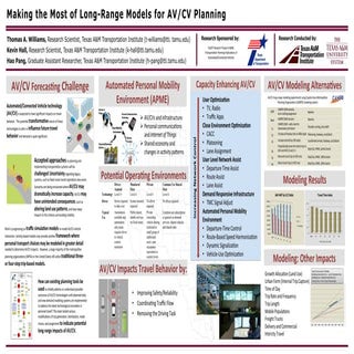 Making the Most of Long-Range Models for AV/CV Planning