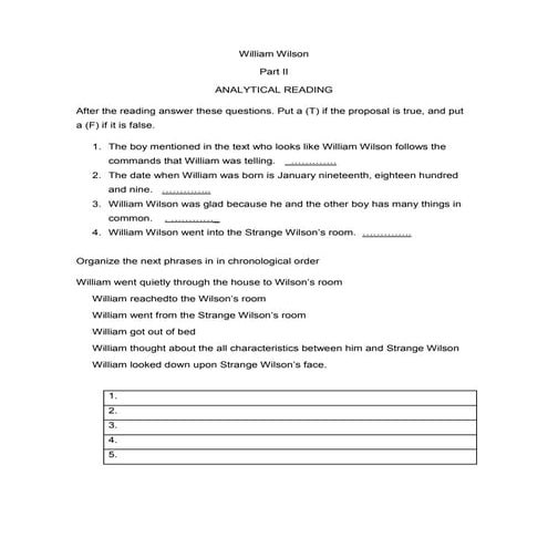 William wilson part 2