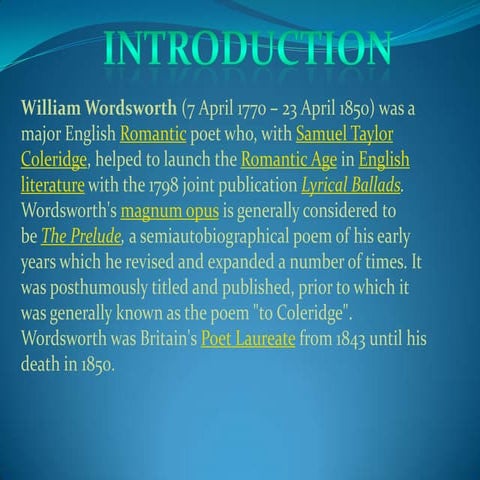 William wordsworth  madu