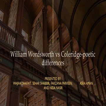 William Wordsworth vs. Coleridge-Poetic differences .pptx