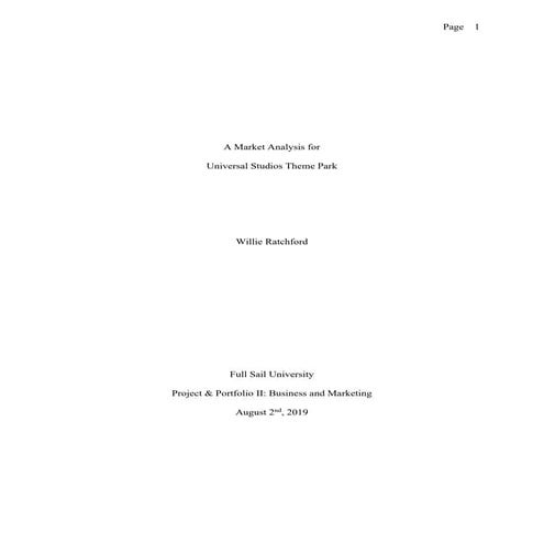 Willie ratchford assignment_4_market analysis | PDF