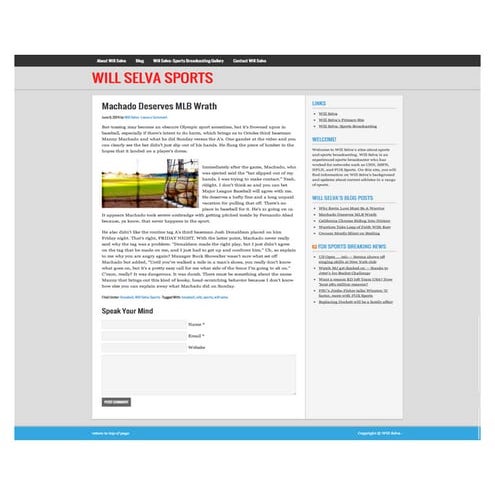 Will Selva: Machado Deserves MLB Wrath   