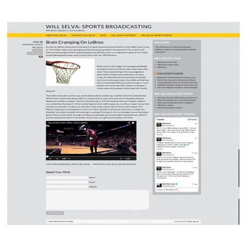 Will Selva: Brain Cramping on LeBron