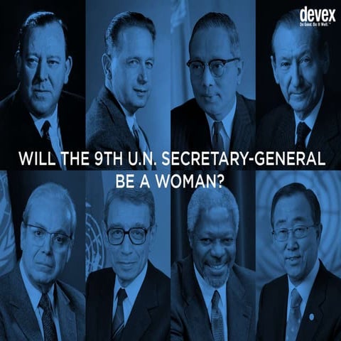 Will the 9th U.N. secretary-general be a woman?