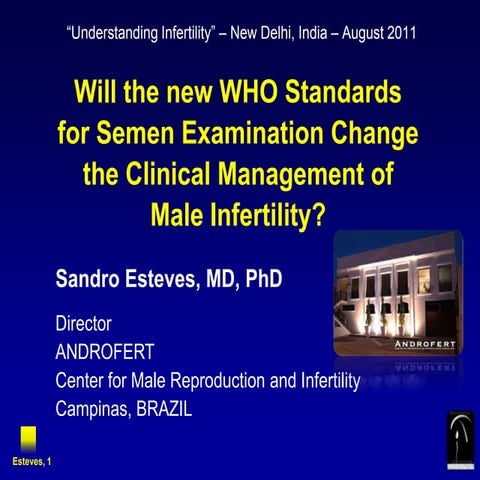 Will the new who standards for semen examination change the clinical manageme...