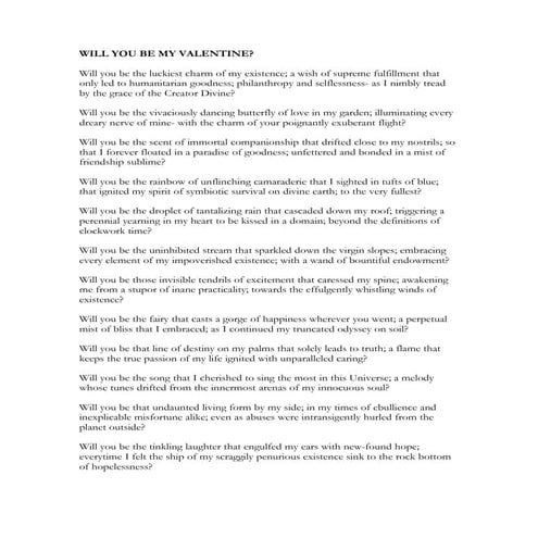 Will You Be My Valentine?