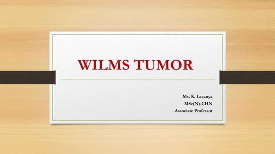 Wilms tumor | PPT