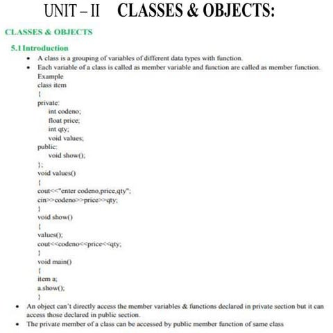 C++ - UNIT_-_II.pptx which used to contain breif description about ...