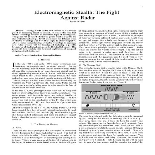 STEALTH TECHNOLOGY|| RCS REDUCTION|| TECHNICAL PAPER 