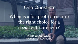 Why For-Profit Was Right for This Social Venture 