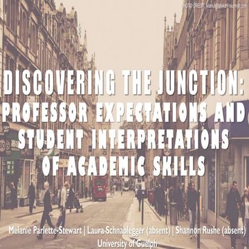 Discovering the Junction: Professor Expectations and Student Interpretations ...