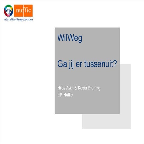 Studiekeuzeconferentie 2016: Ga je er tussenuit? - Kasia Bruning & Nilay Avar...