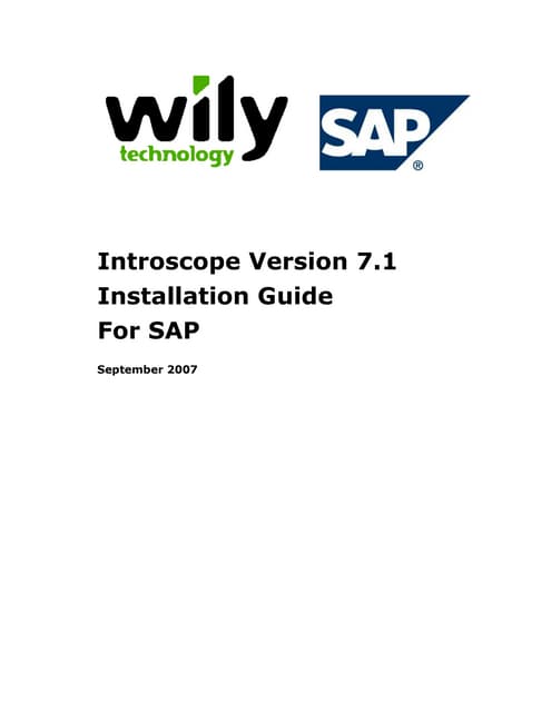 Wily introscope 7.1   installation guide