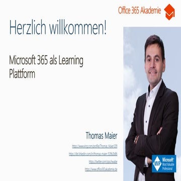 wima Tage Vortrag - Microsoft 365 als Learningplattform