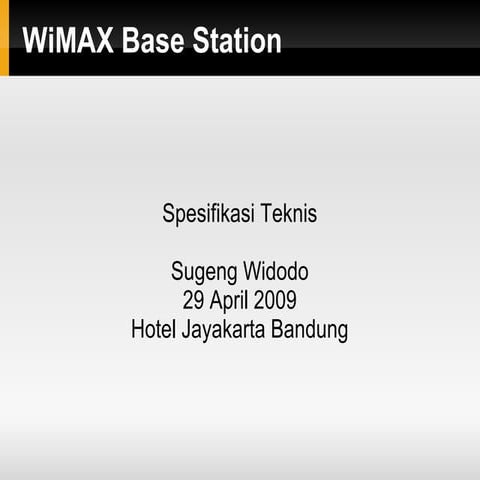 Wi Max Spesification