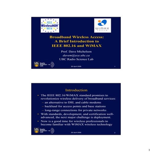A Brief Introduction to IEEE 802.16 and WiMAX (quantum-wireless.com)