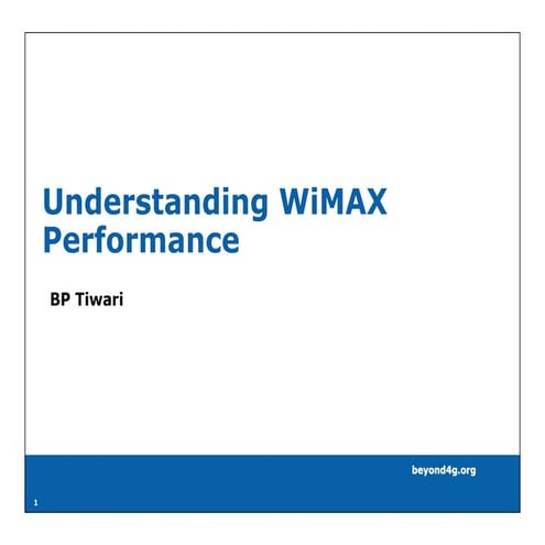 Wimax Technology Performance V0.1