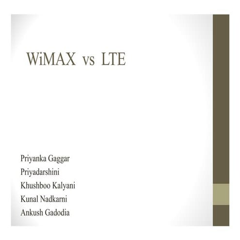 WiMAX vs LTE