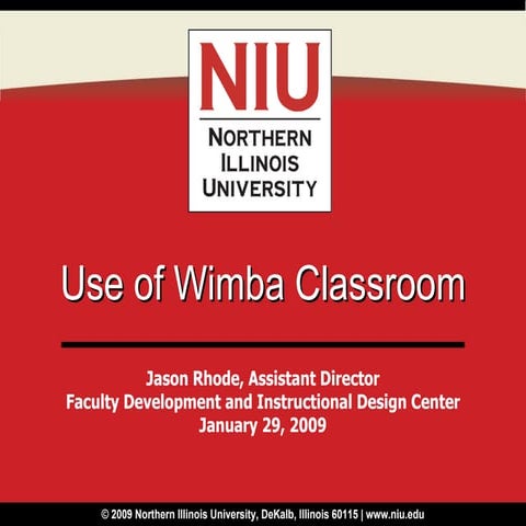 Wimba Classroom at NIU