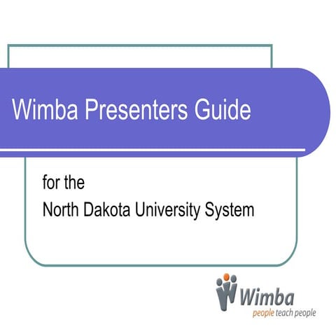 Wimba presenters guide