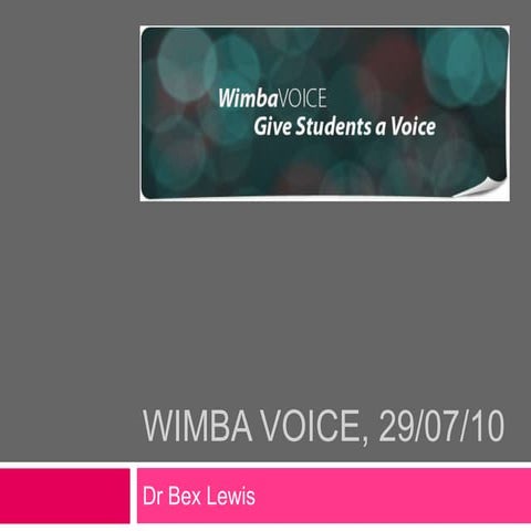 Wimba voice