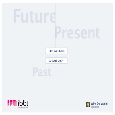 iMinds 2011, Wim De Waele, IBBT, Past Present Future