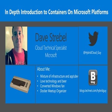 Introduction To Microsoft Windows Containers
