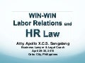 Win-WIN Labor Relations and HR Law (version April 29-30, 2015)