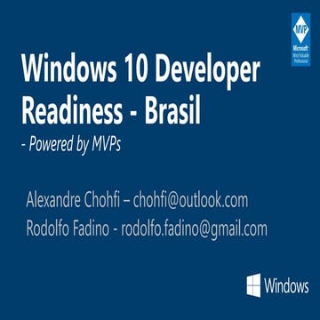 Windows 10 Developer Readiness - Brasil