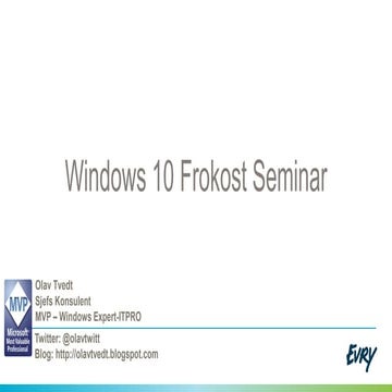 Win 10 frokost seminar
