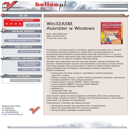 Win32ASM. Asembler w Windows