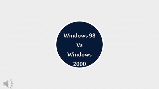 Windows 98 vs Windows 200