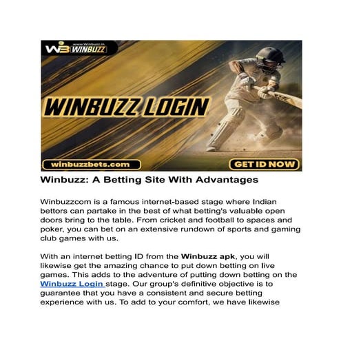 Winbuzz login: Get Instant Winbuzz Login Id, and Cricket Id on Winbuzz ...