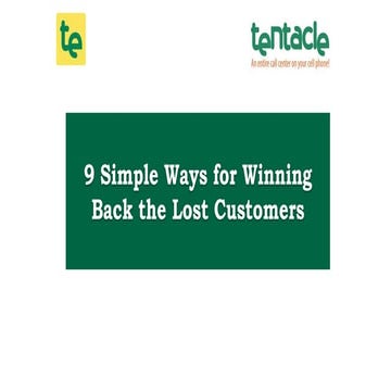 9 Simple Ways for Winning Back the Lost Customers