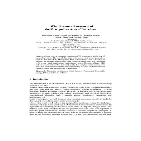 Wind resource assessment in large cities  