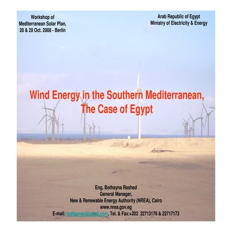 Wind Energy in the southern Mediterranean, the case of Egypt