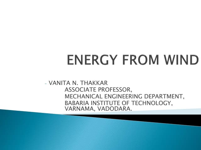 WIND ENERGY